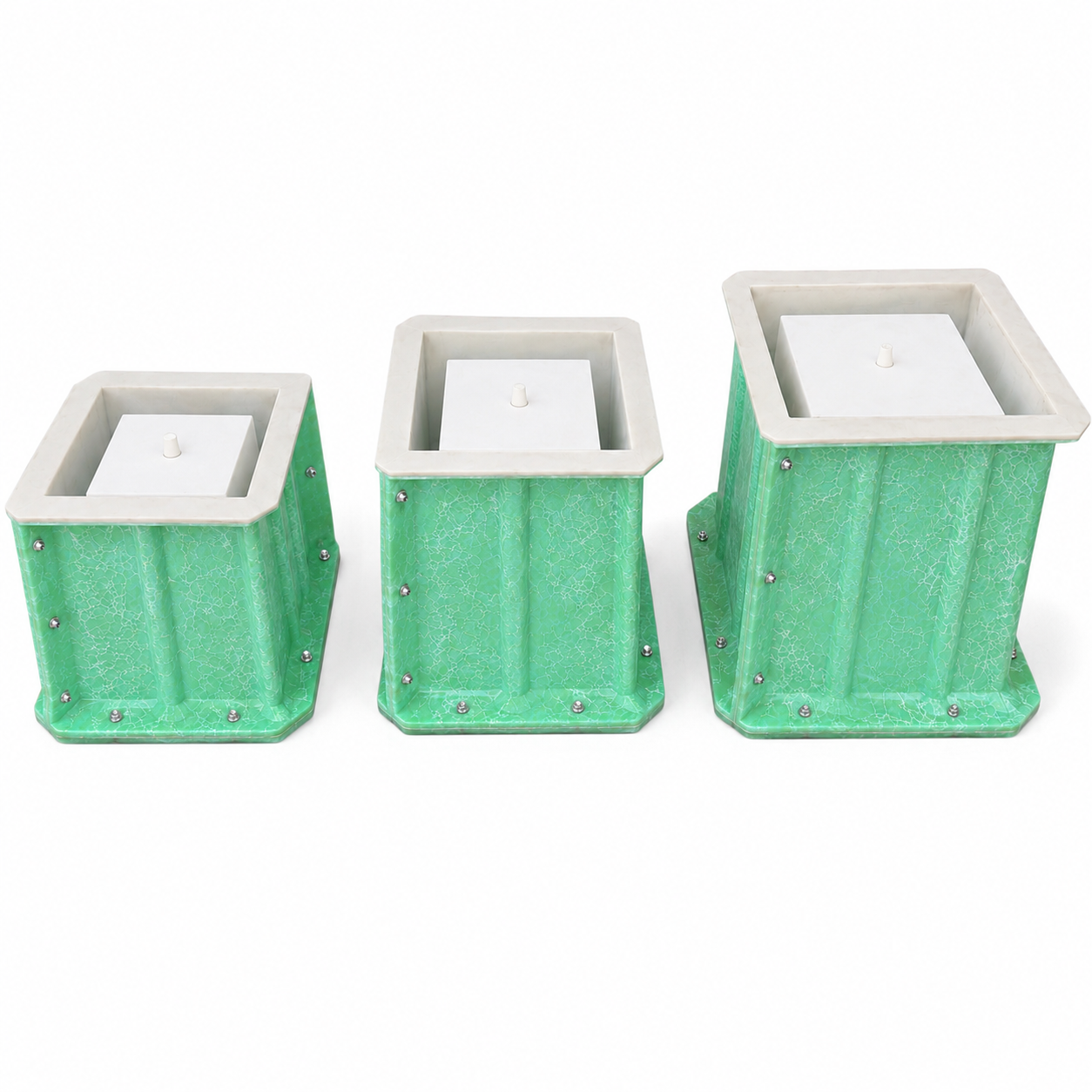 3-Piece Square Concrete Planter Mold Set