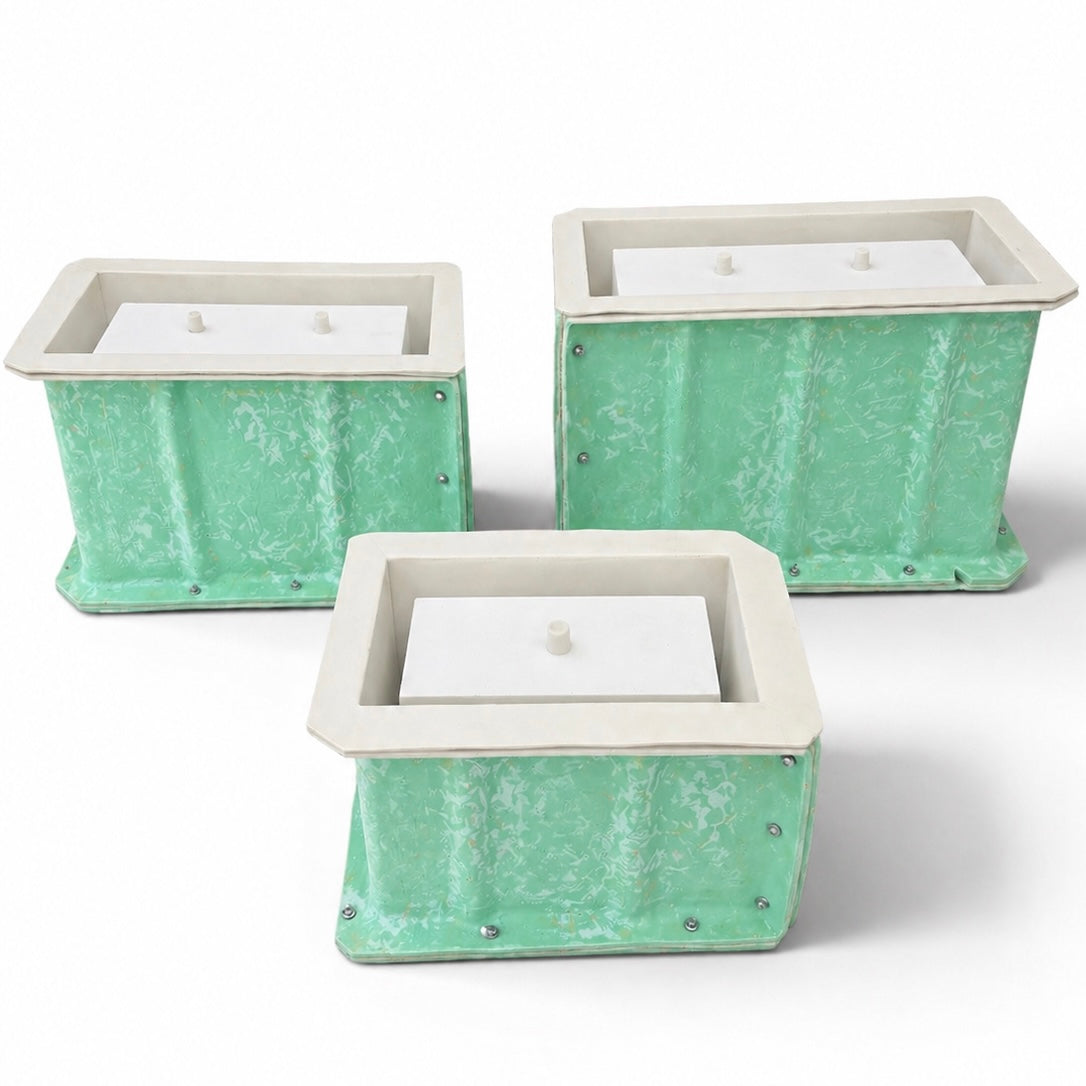3-Piece Rectangle Concrete Planter Mold Set