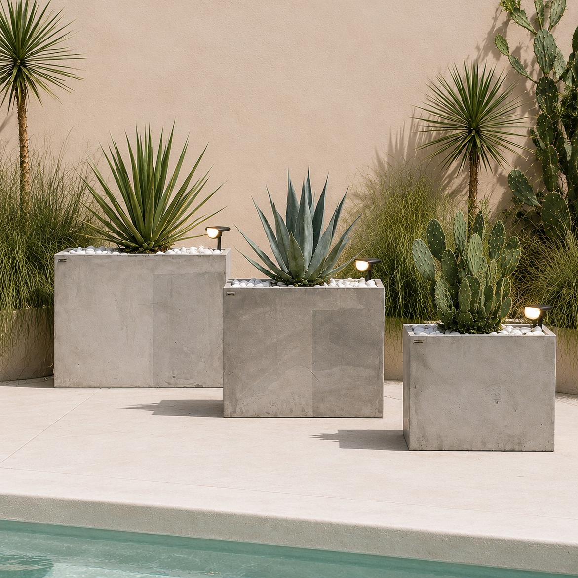 3-Piece Rectangle Concrete Planter Mold Set