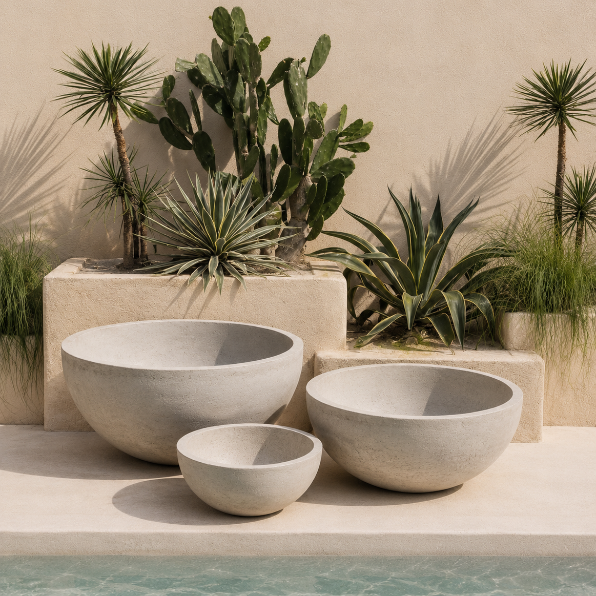 3-Piece Bowl Concrete Planter Mold Set