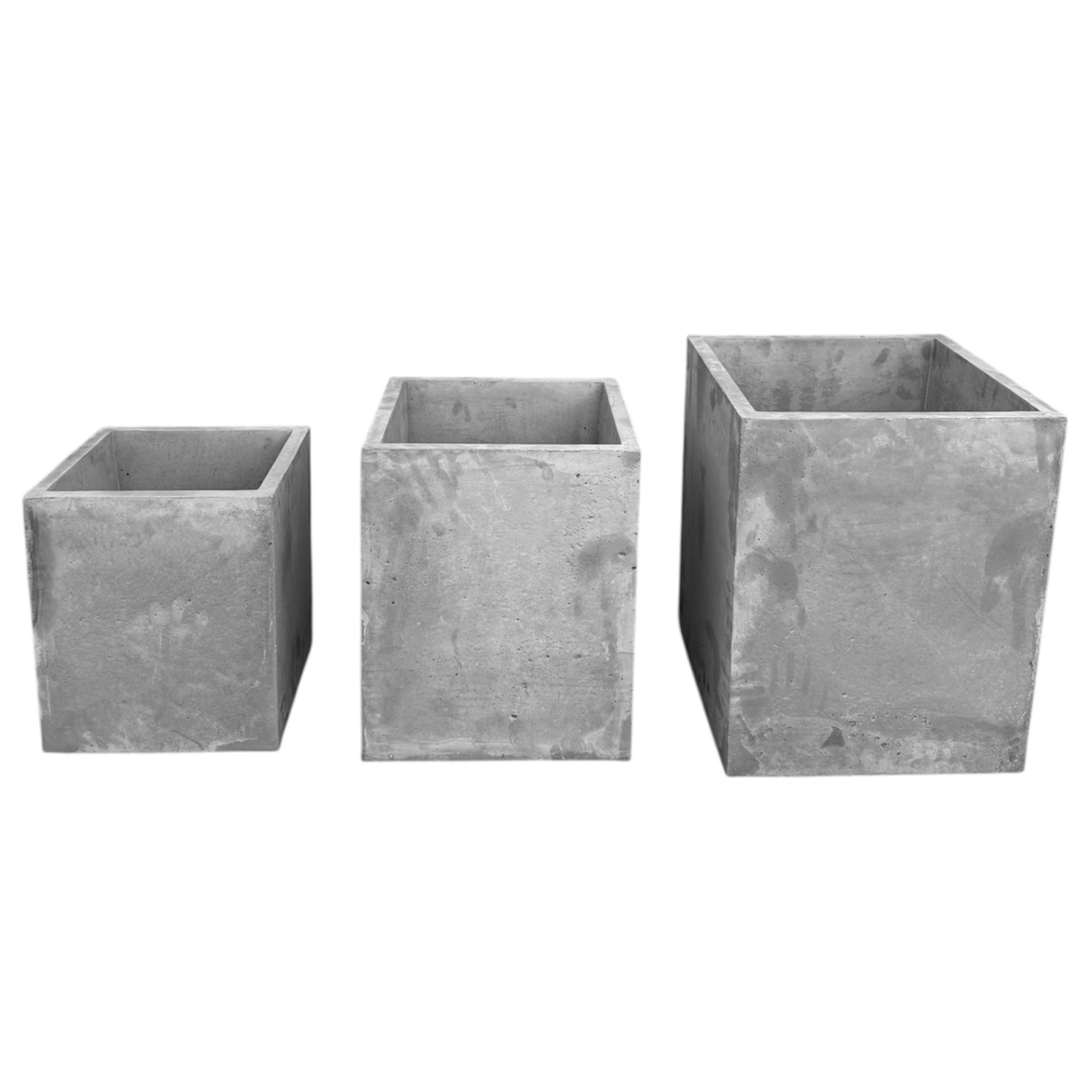 Square Concrete Planter Set