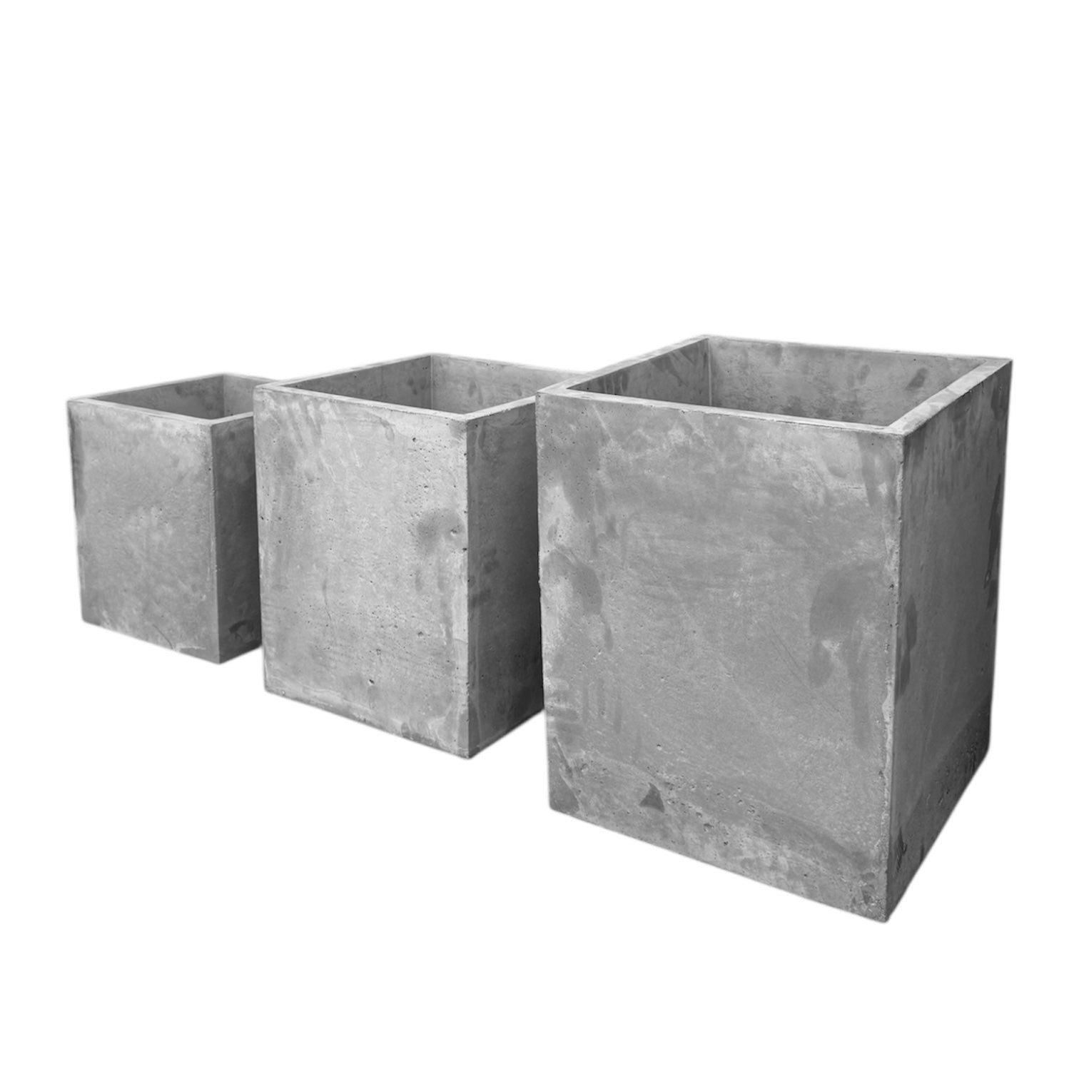 Square Concrete Planter Set