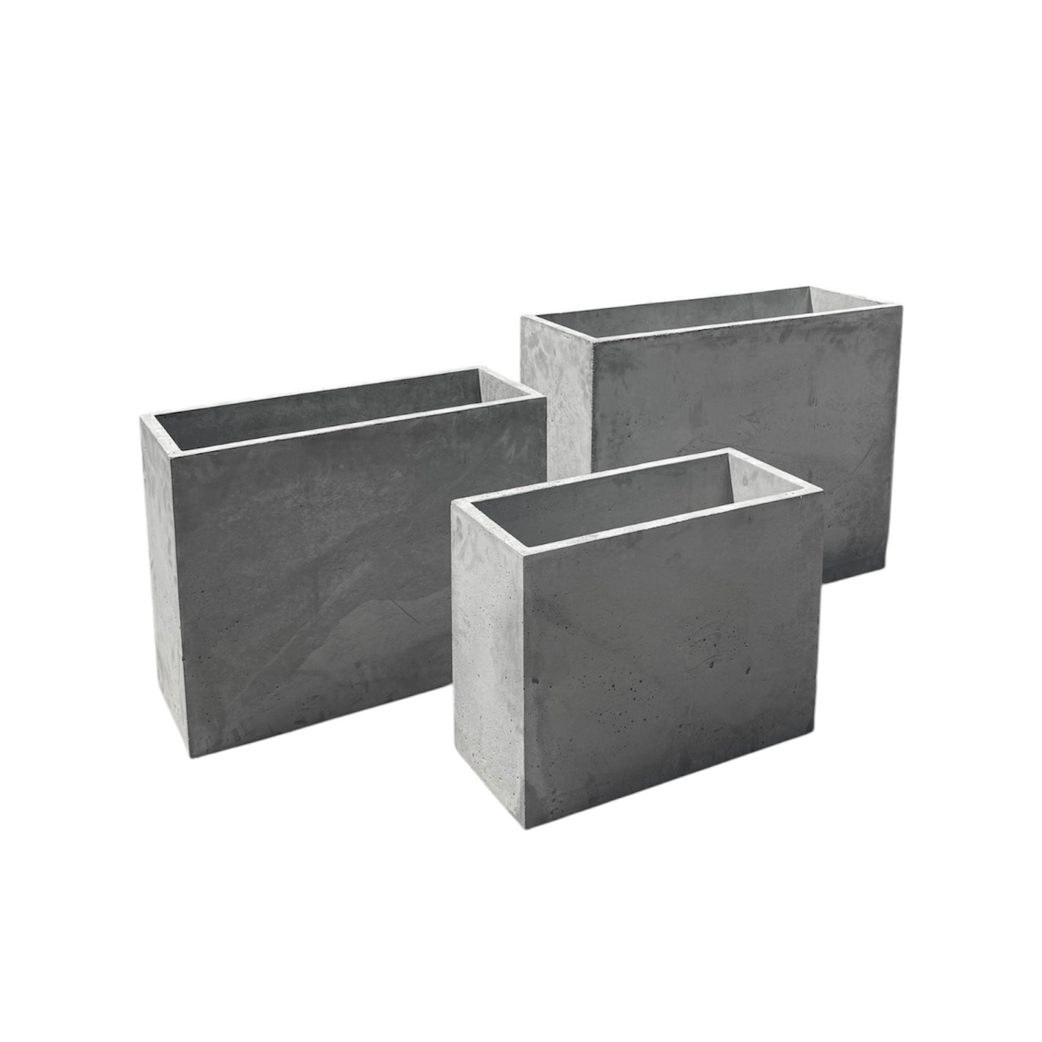 Rectangle Concrete Planter Set